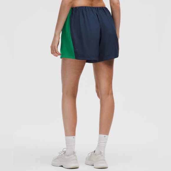 Lululemon Nylon High‑Rise Short 5″ Retro Remix Set In Navy – Size M – NWT - Picture 3 of 8